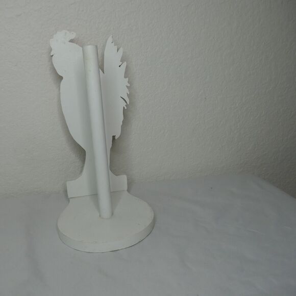 Rooster Chicken Wooden Paper Towel Holder Farmhouse Kitchen Bath Folk Country - Picture 7 of 9